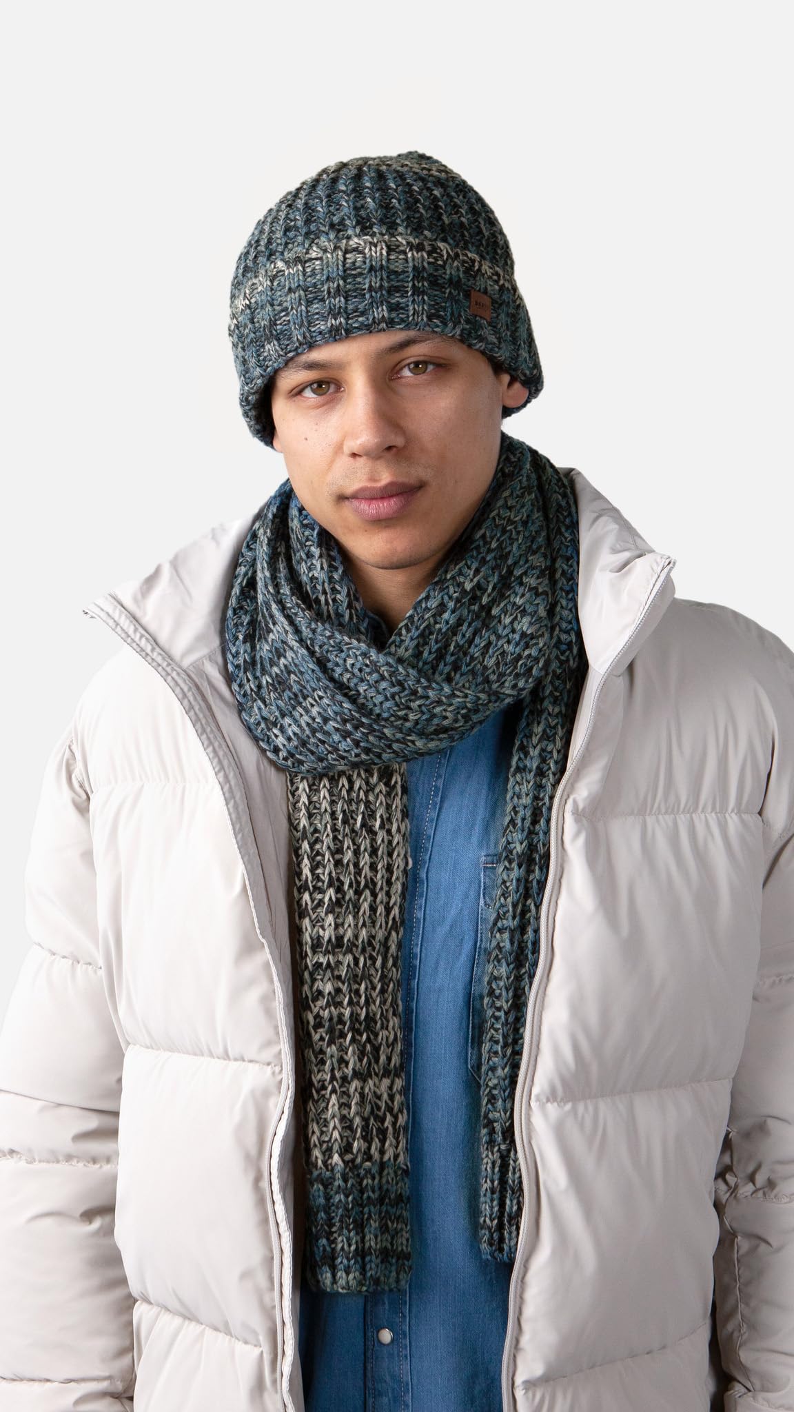 Barts Akotan sciarpa a maglia grossa blu inverno