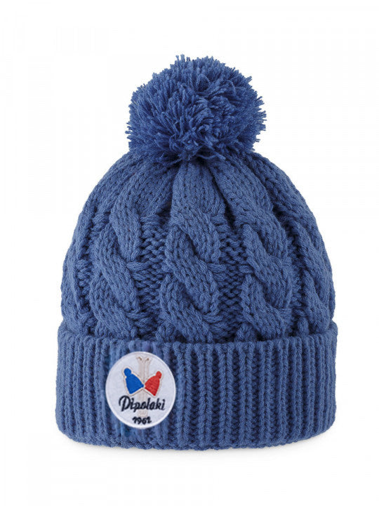Pipolaki Enfant Bonnet Alpina berretto bimbo ecru pompon