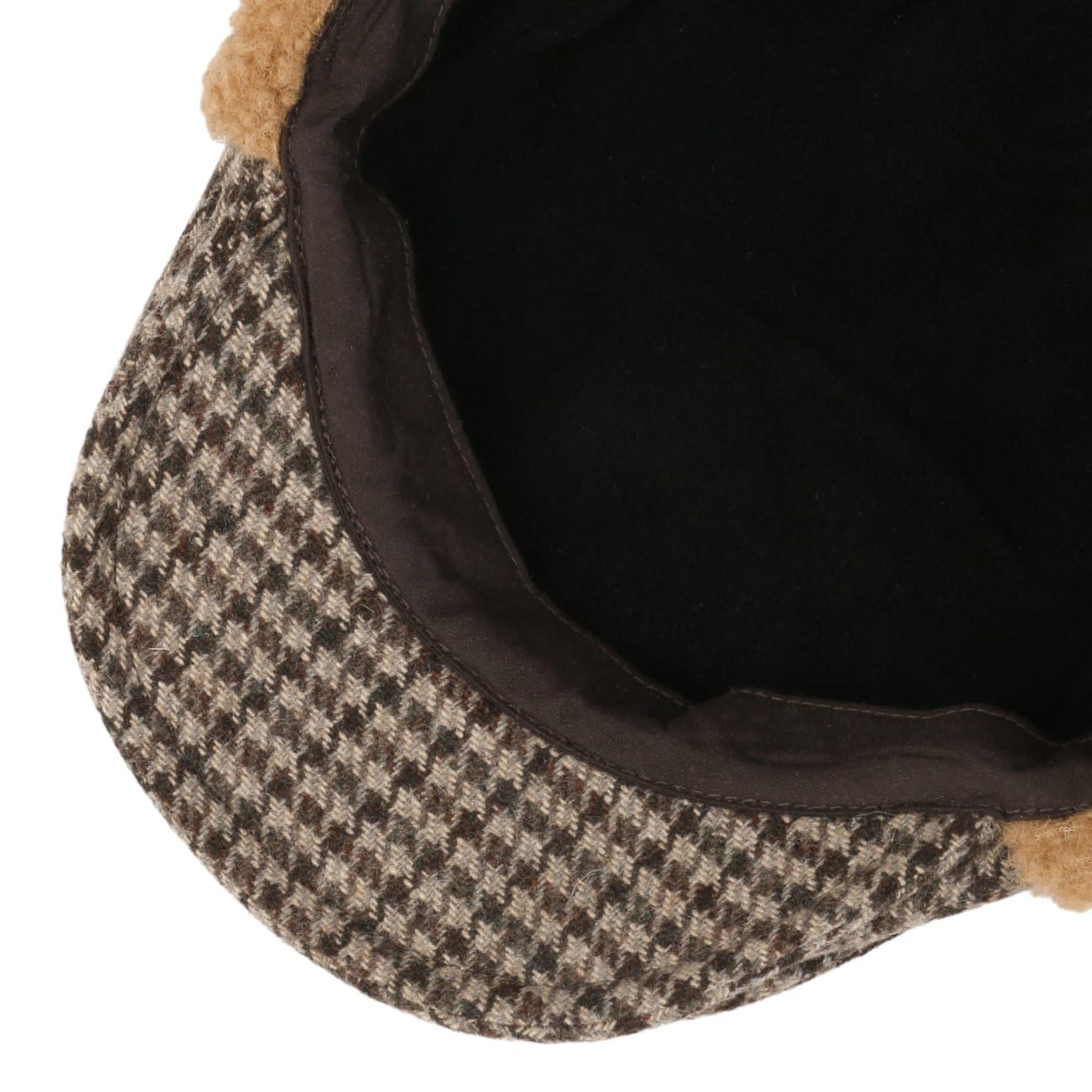 Barts Monzonite Houndstooth berretto piatto uomo lana taglia unica