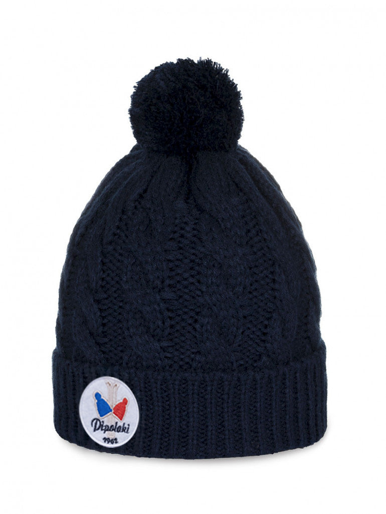 Pipolaki Enfant Bonnet Alpina berretto bimbo ecru pompon