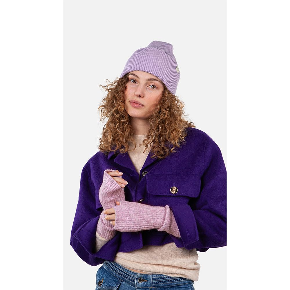 Barts Haveno Beanie Berretto Donna Lilla Risvolto Alto