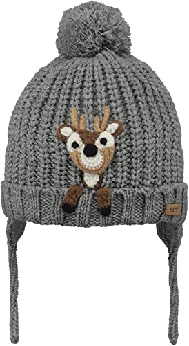 Barts Dayle Berretto Bimbo 47 Grigio Pile con Pompon