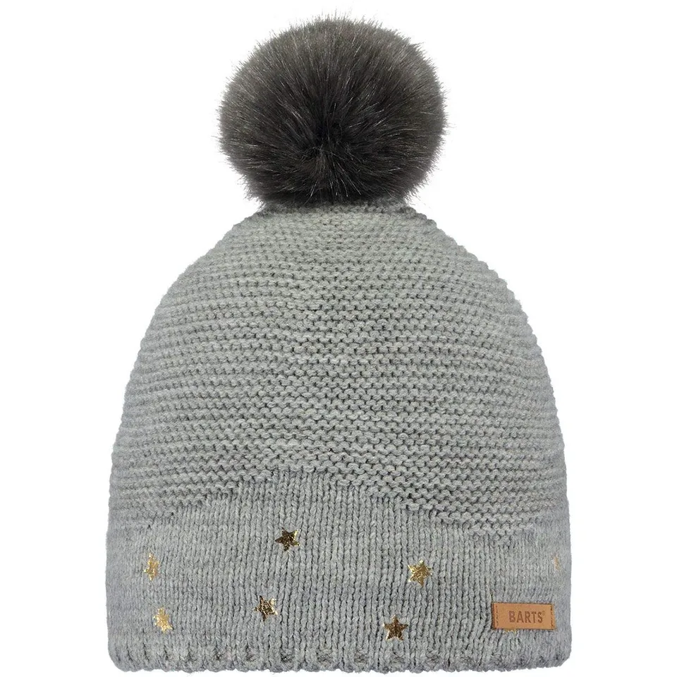 Barts Nerida Berretto Bimbo Grigio Pompon Pile