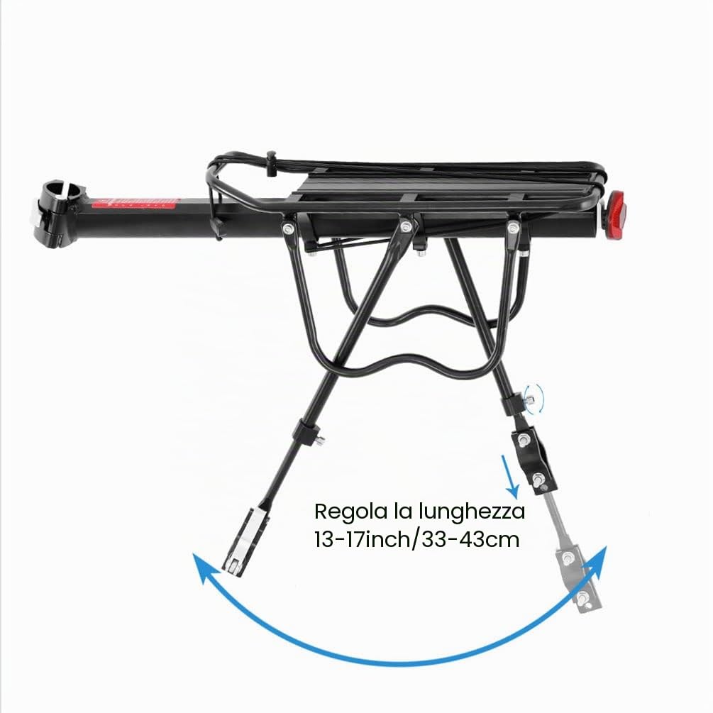ThreeH Bike Racks portabici posteriore alluminio 50 kg regolabile