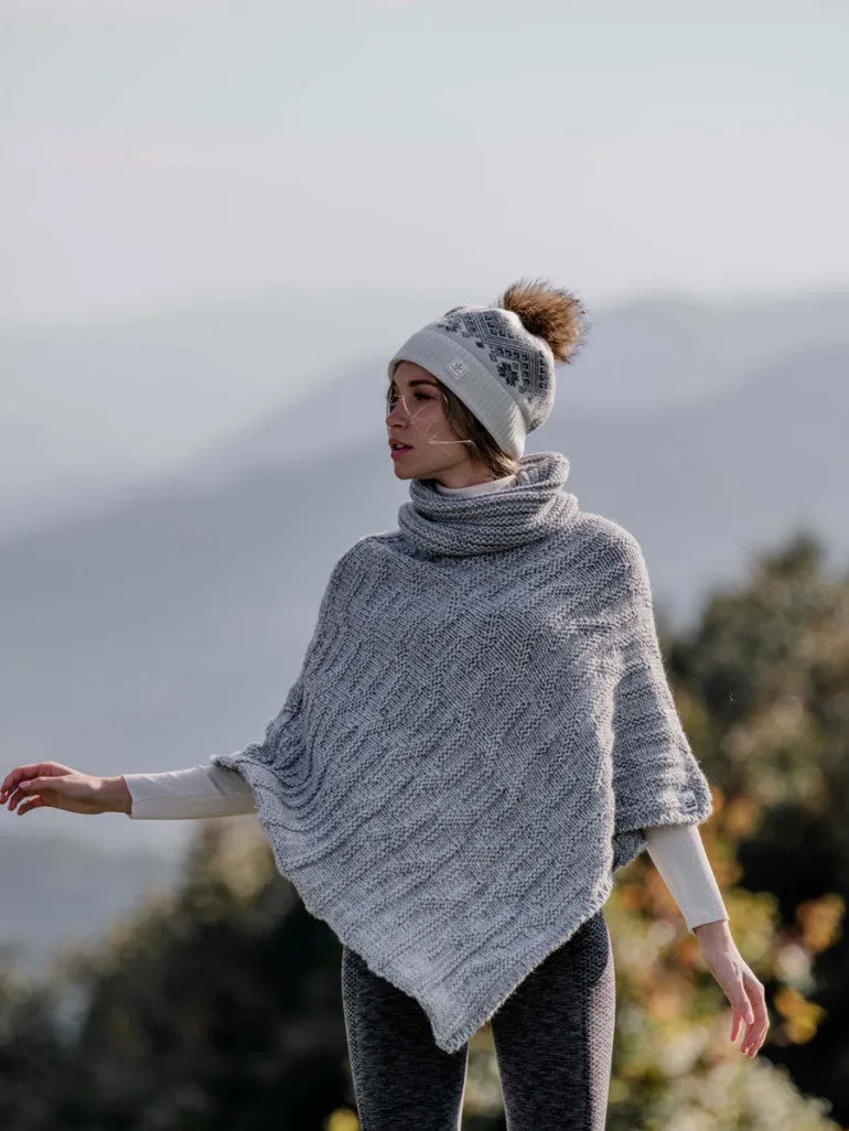 Pipolaki Elini poncho donna lana nero