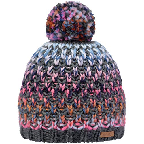 Barts Nicole Beanie Berretto Bimbo Pon Pon Pile Nero