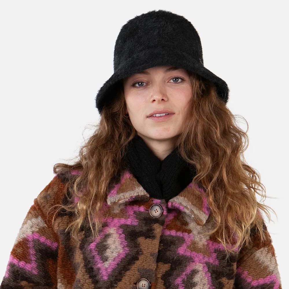 Barts Lavatera Cappello Donna Bucket Nero Pelliccia