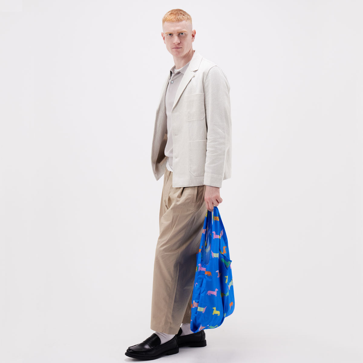 Original Duckhead Dogs in Blue Borsa Riutilizzabile Tote Blu