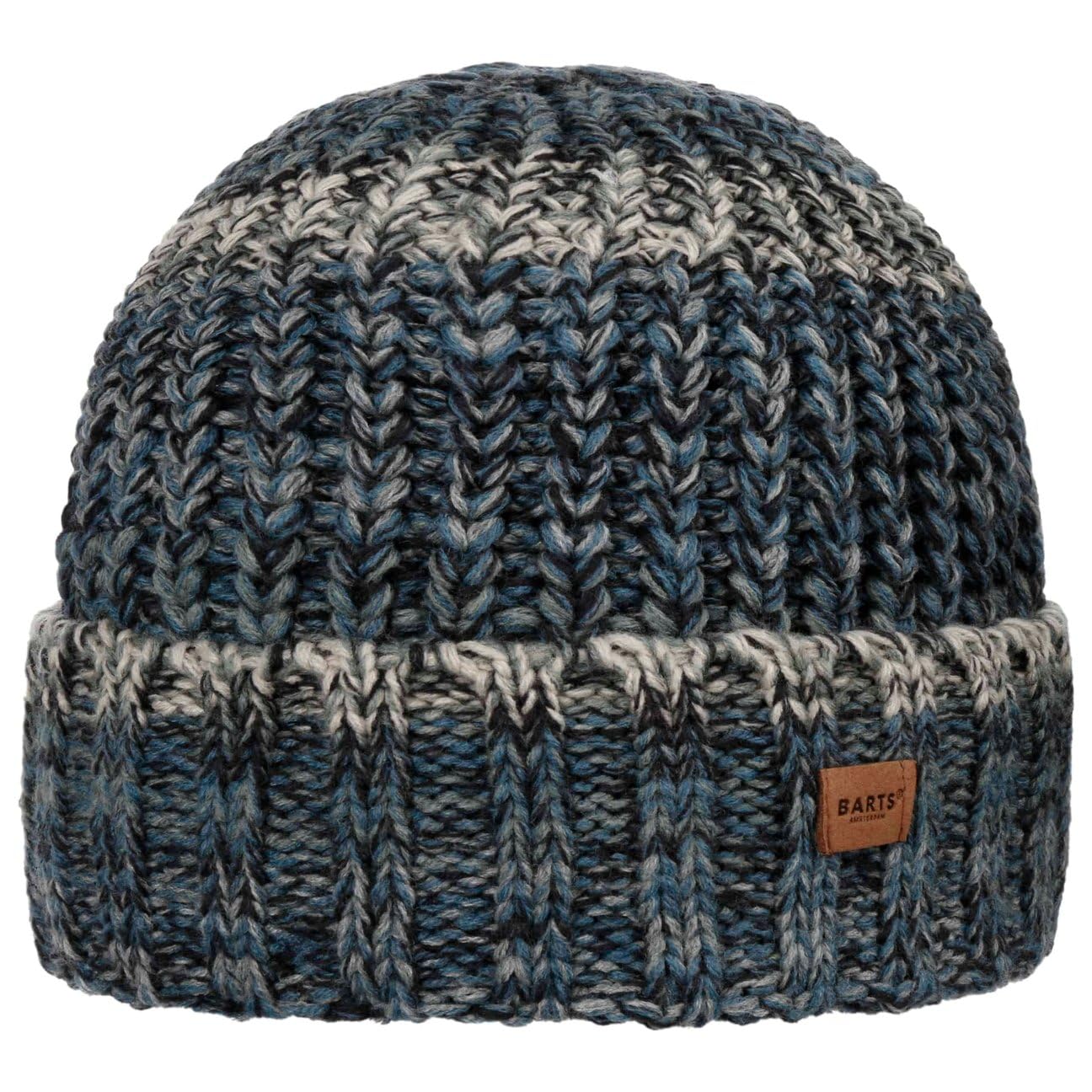 Barts Akotan beanie donna uomo blu con risvolto invernale