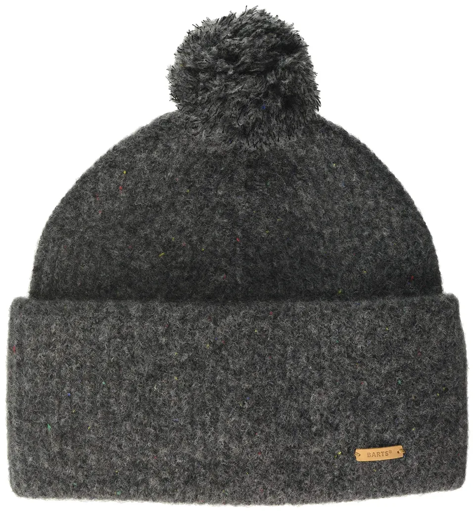 Barts Neluma Berretto Donna Grigio con Pompon Lana Yak