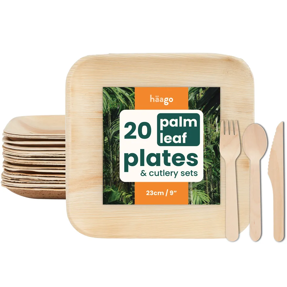 haago Partyware Piatti 23cm con Posate 20+20pz set