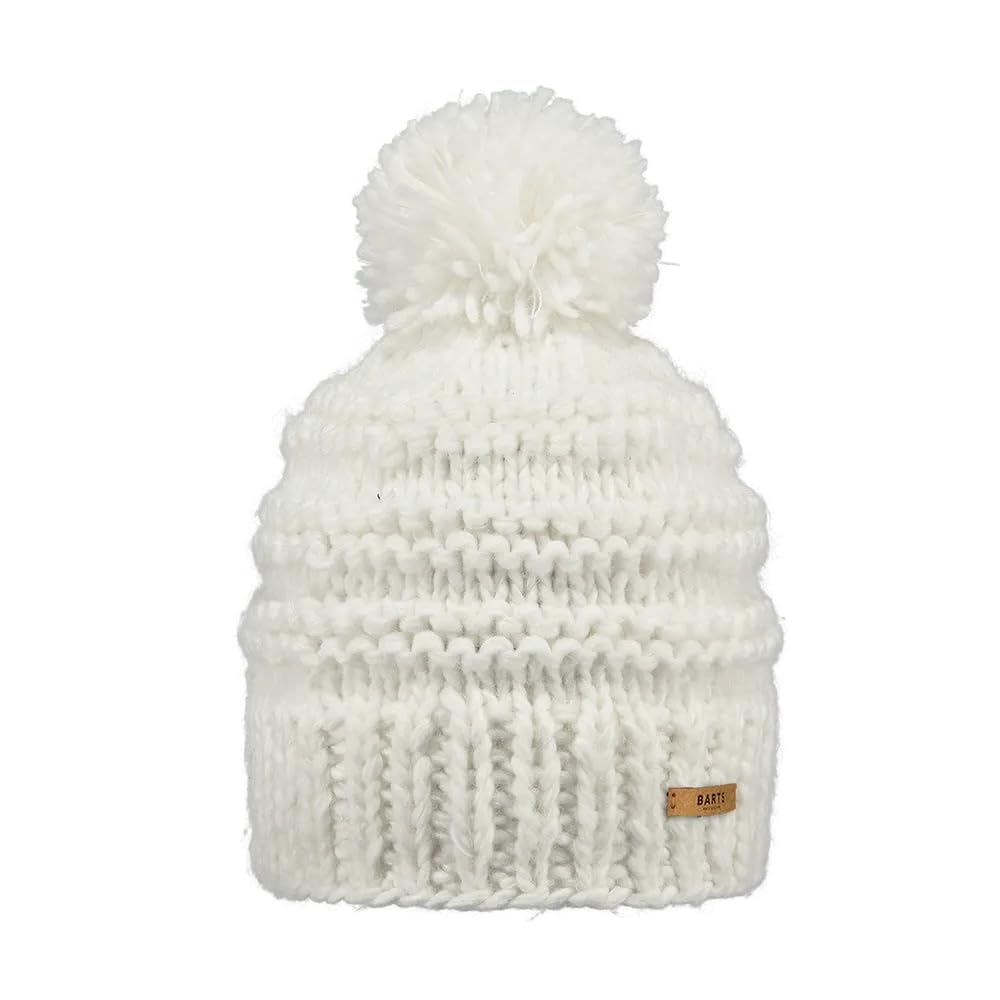 Barts Jasmin Berretto Donna White con Pompon e Pile