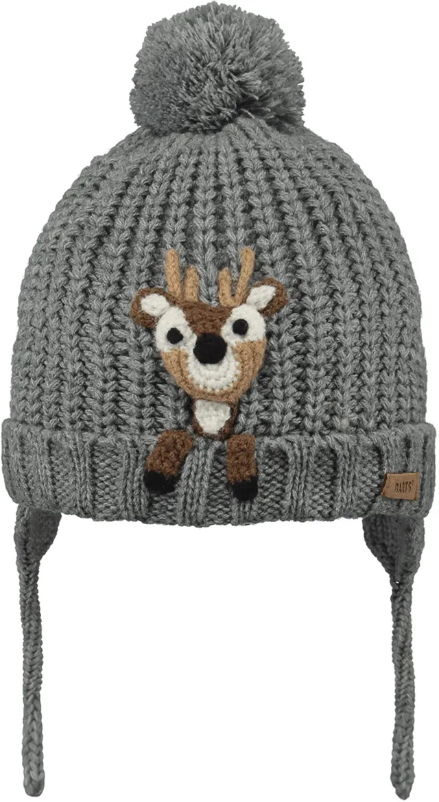 Barts Dayle Berretto Bimbo 47 Grigio Pile con Pompon