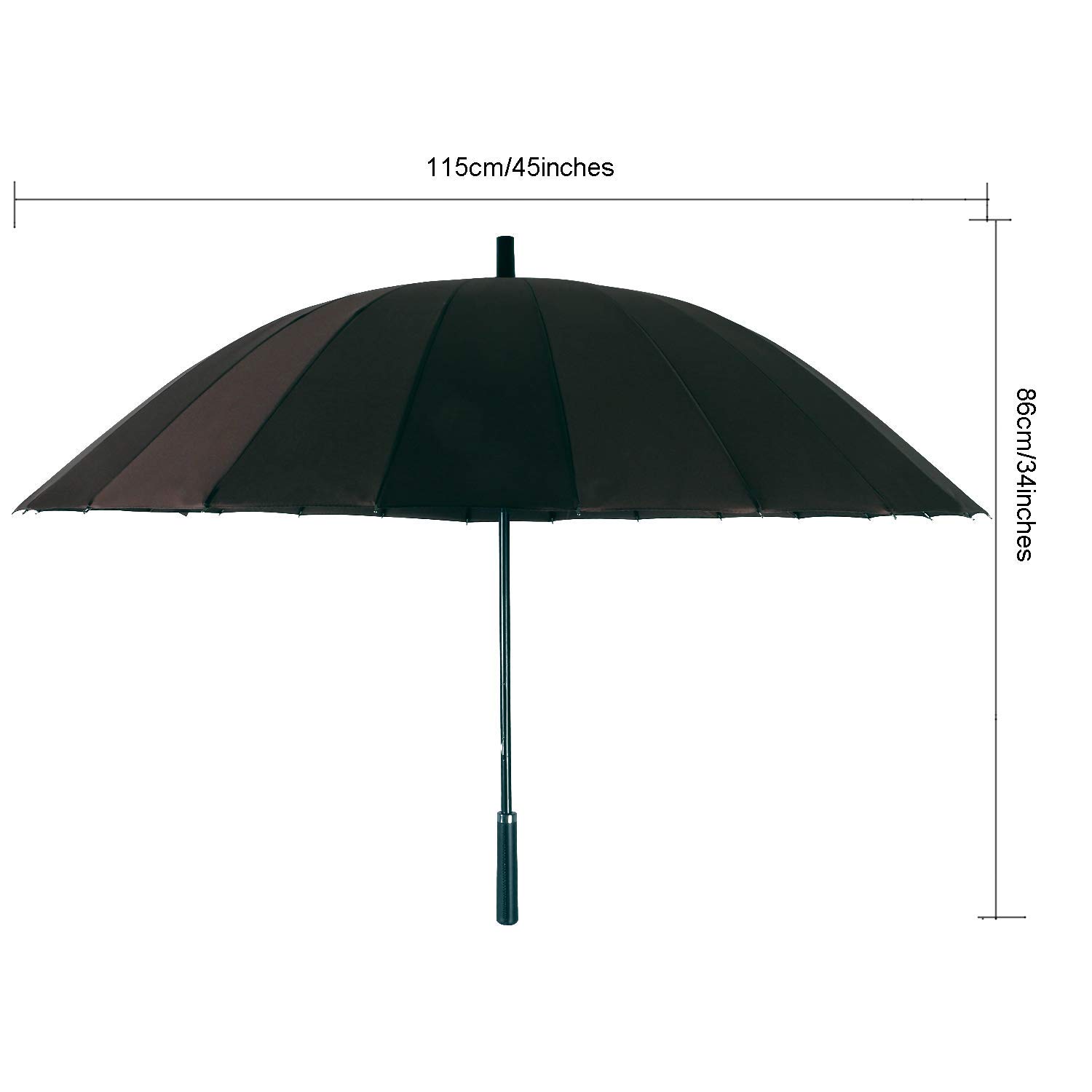 ThreeH Umbrellas 24 stecche ombrello antivento doppio 115 cm