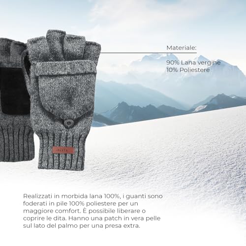 Barts Haakon guanti uomo blu navy lana taglia S-M