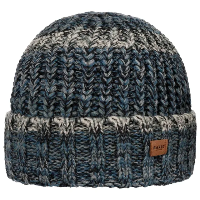 Barts Akotan beanie donna uomo blu con risvolto invernale