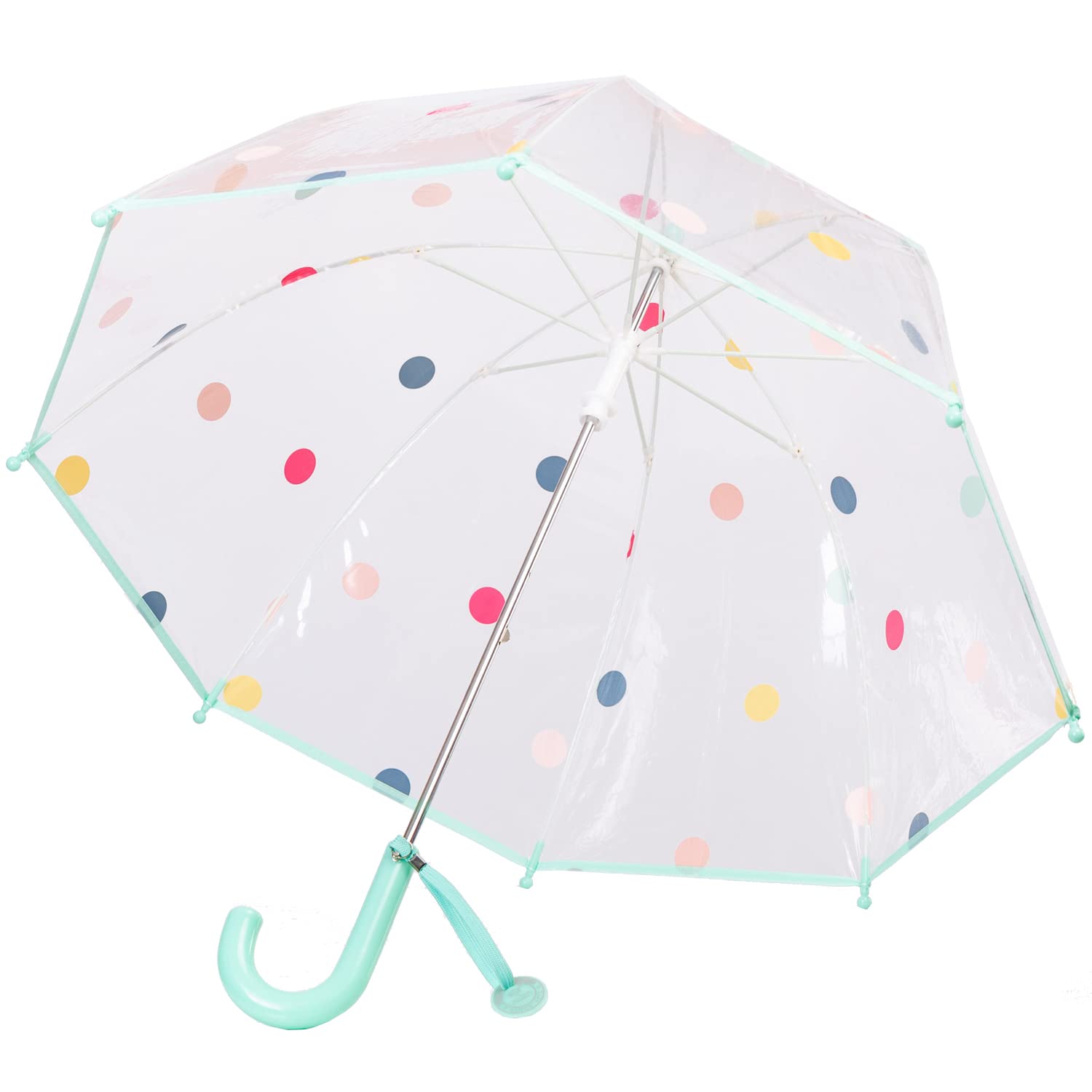 ThreeH Umbrellas pois rosa ombrello bimbo trasparente 70 cm