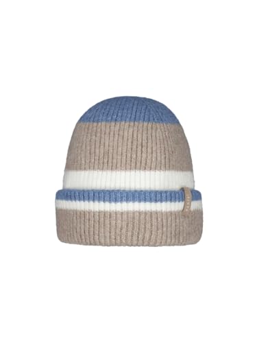 Barts Edrien Berretto Beige Costine Lana Risvolto 7 cm