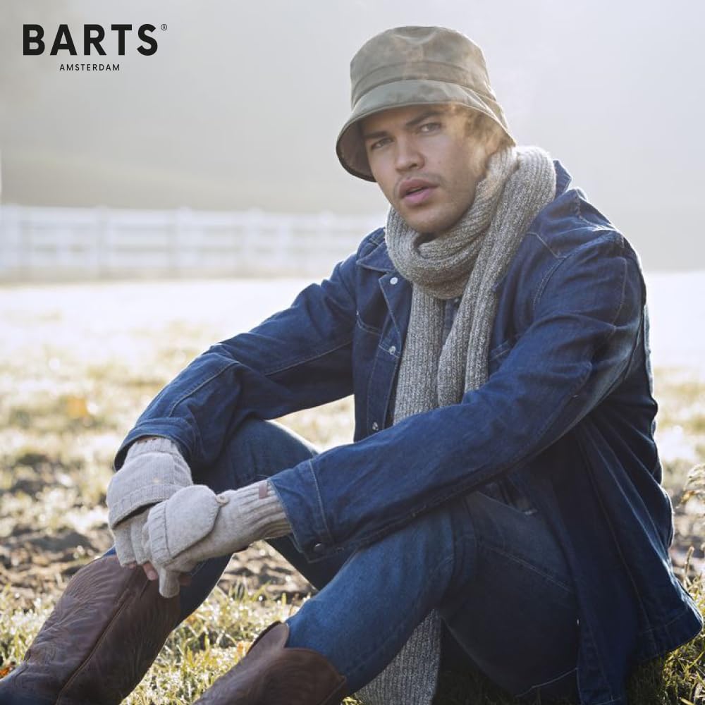 Barts Haakon M-L guanti uomo lana senza dita pile