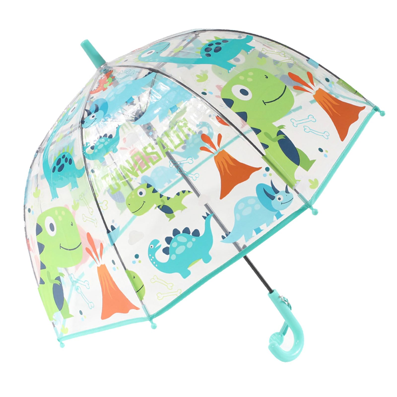 ThreeH Ombrello Bambini Rosa Trasparente Automatico 70 cm