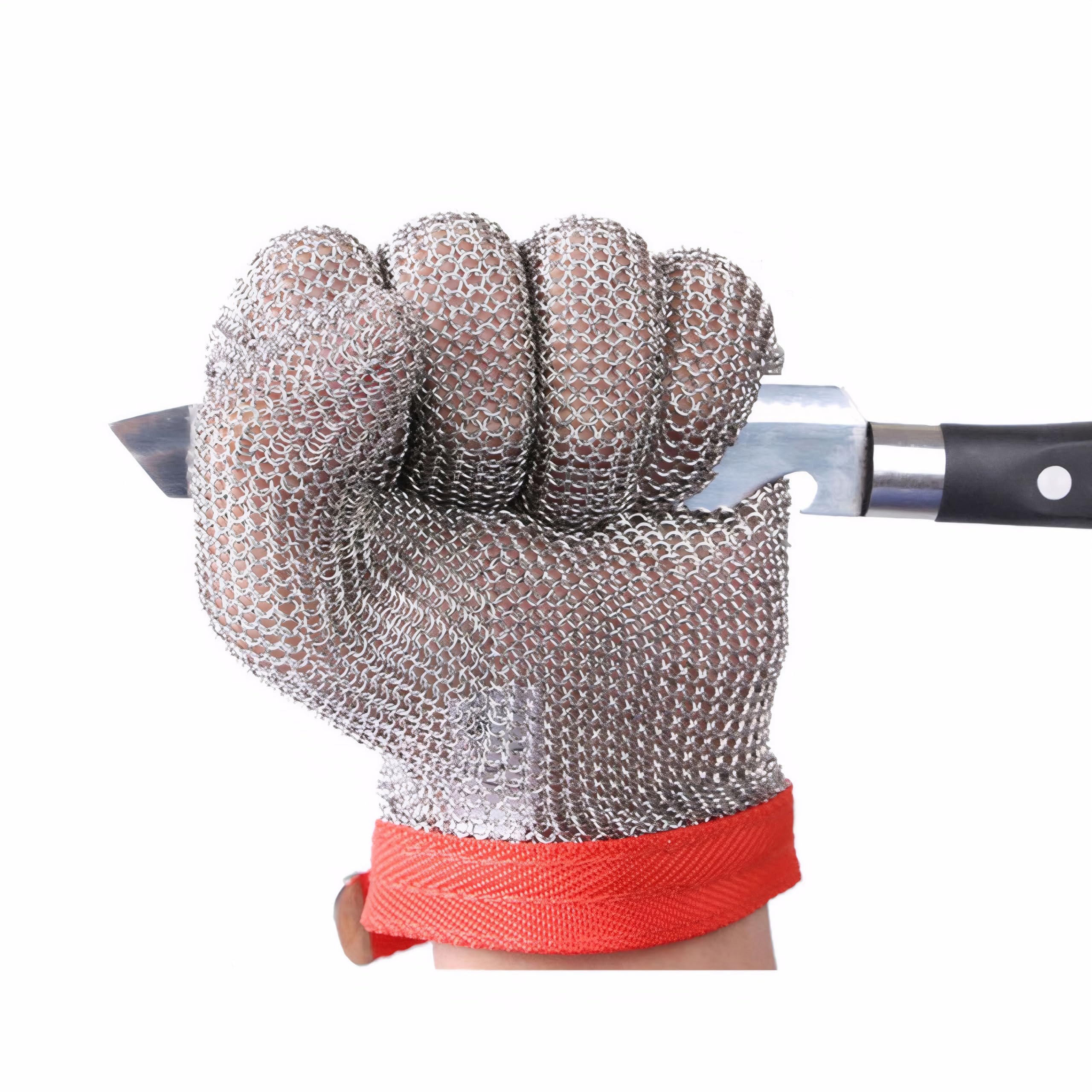ThreeH Work GL08 guanti antitaglio acciaio rosso taglia M