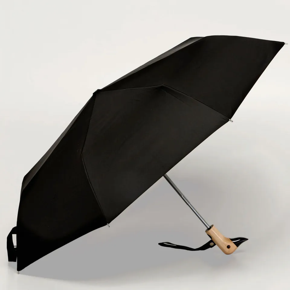Original Duckhead Black Duck Ombrello Antipioggia Nero Riciclato