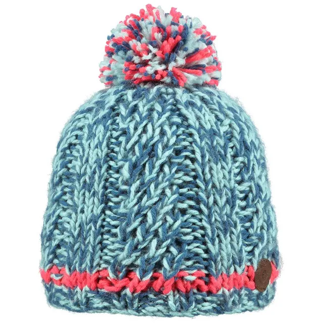 Barts Erfan Berretto Bimbo 53 Azzurro Corallo con Pompon