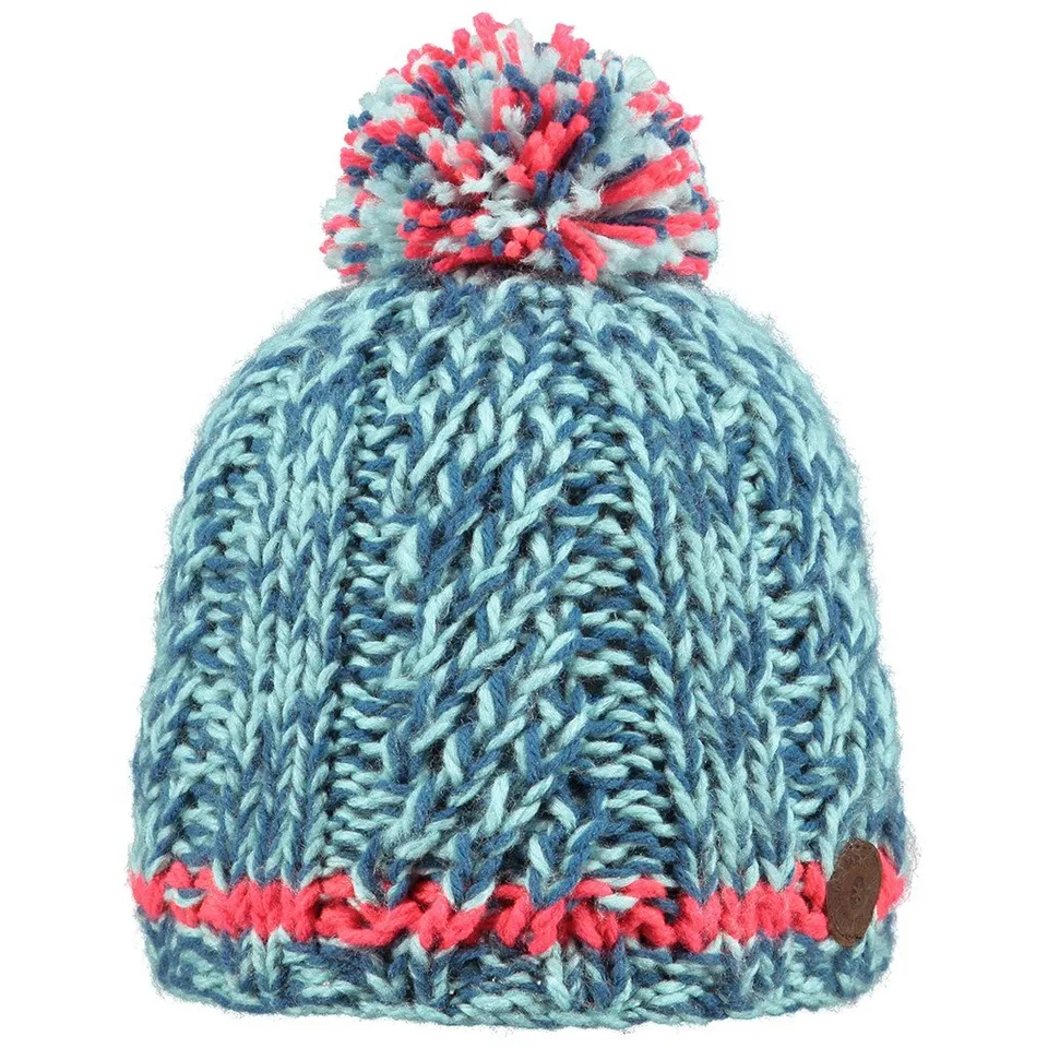 Barts Erfan Berretto Bimbo 53 Azzurro Corallo con Pompon