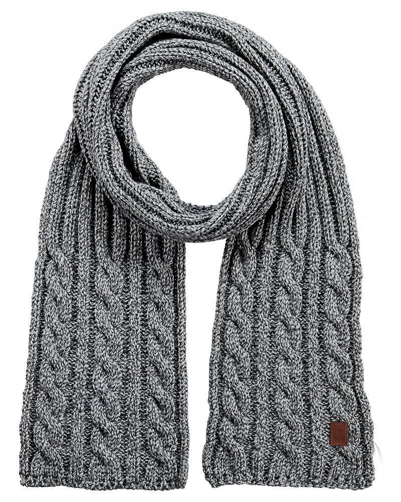 Barts Twister Sciarpa Uomo Grigio Heather Grey Taglia Unica