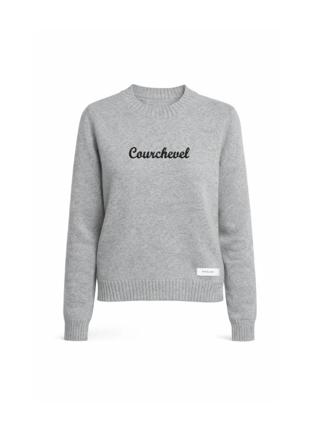 Pipolaki Betty pull donna cachemire grigio personalizzabile