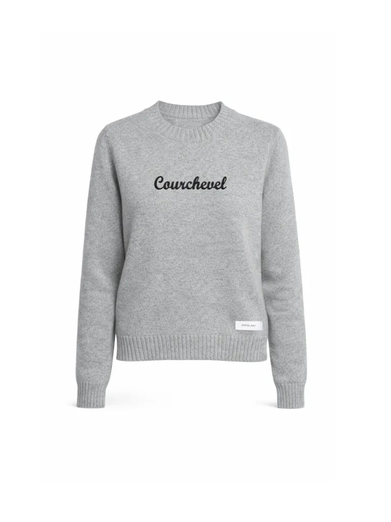 Pipolaki Betty pull donna cachemire grigio personalizzabile