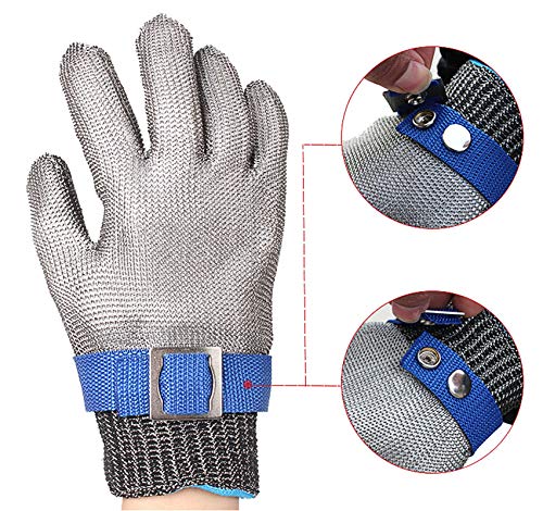 ThreeH GL09 Guanto Antitaglio L Acciaio Inox Livello 5