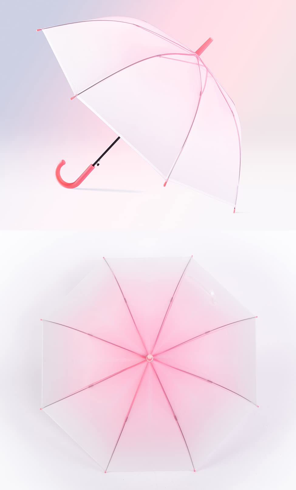 ThreeH Ombrello Bimbo Rosa Automatico Antivento Cupola