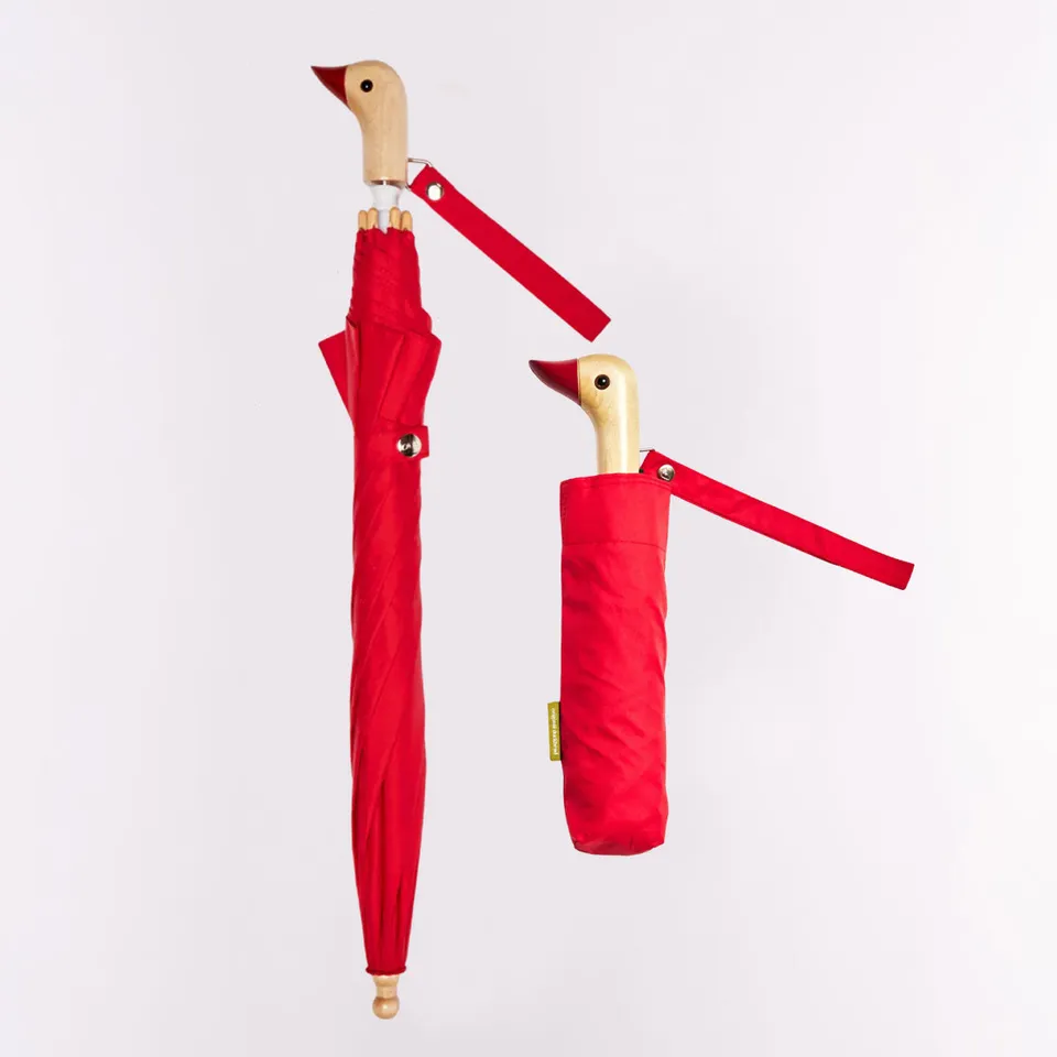 Original Duckhead Me & Mini Me Ombrello Antipioggia Rosso 2 Pezzi