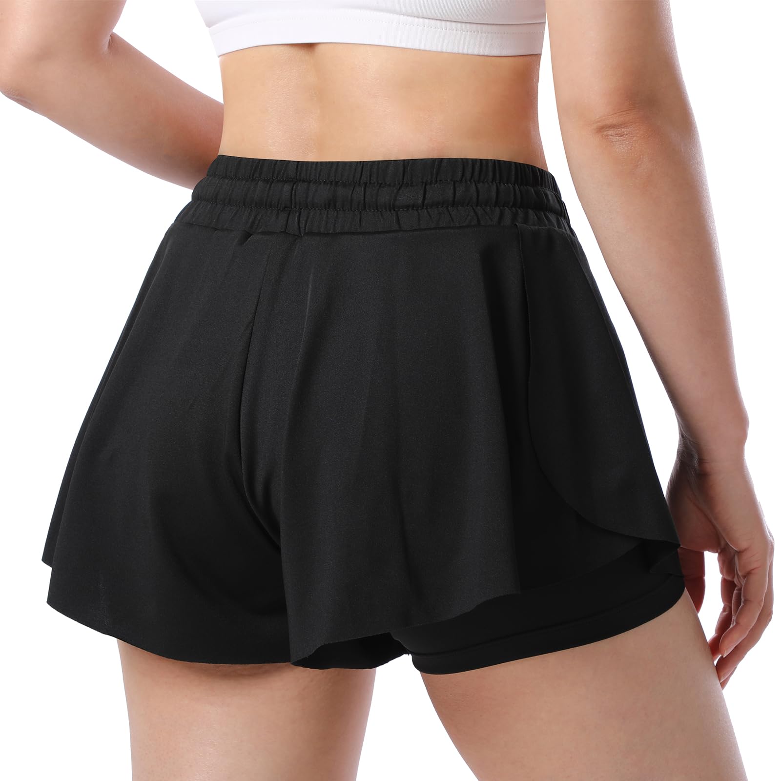 ThreeH Pantaloncini Yoga Donna 2 in 1 Traspiranti Estate