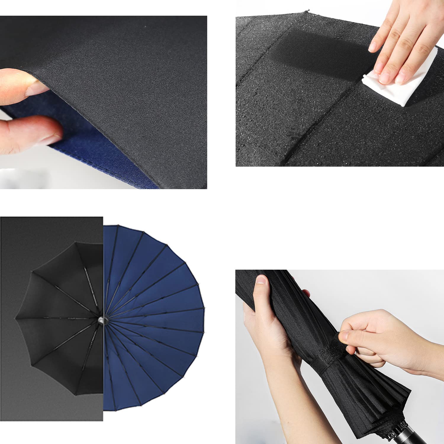 ThreeH Umbrellas 24 stecche ombrello antivento doppio 115 cm