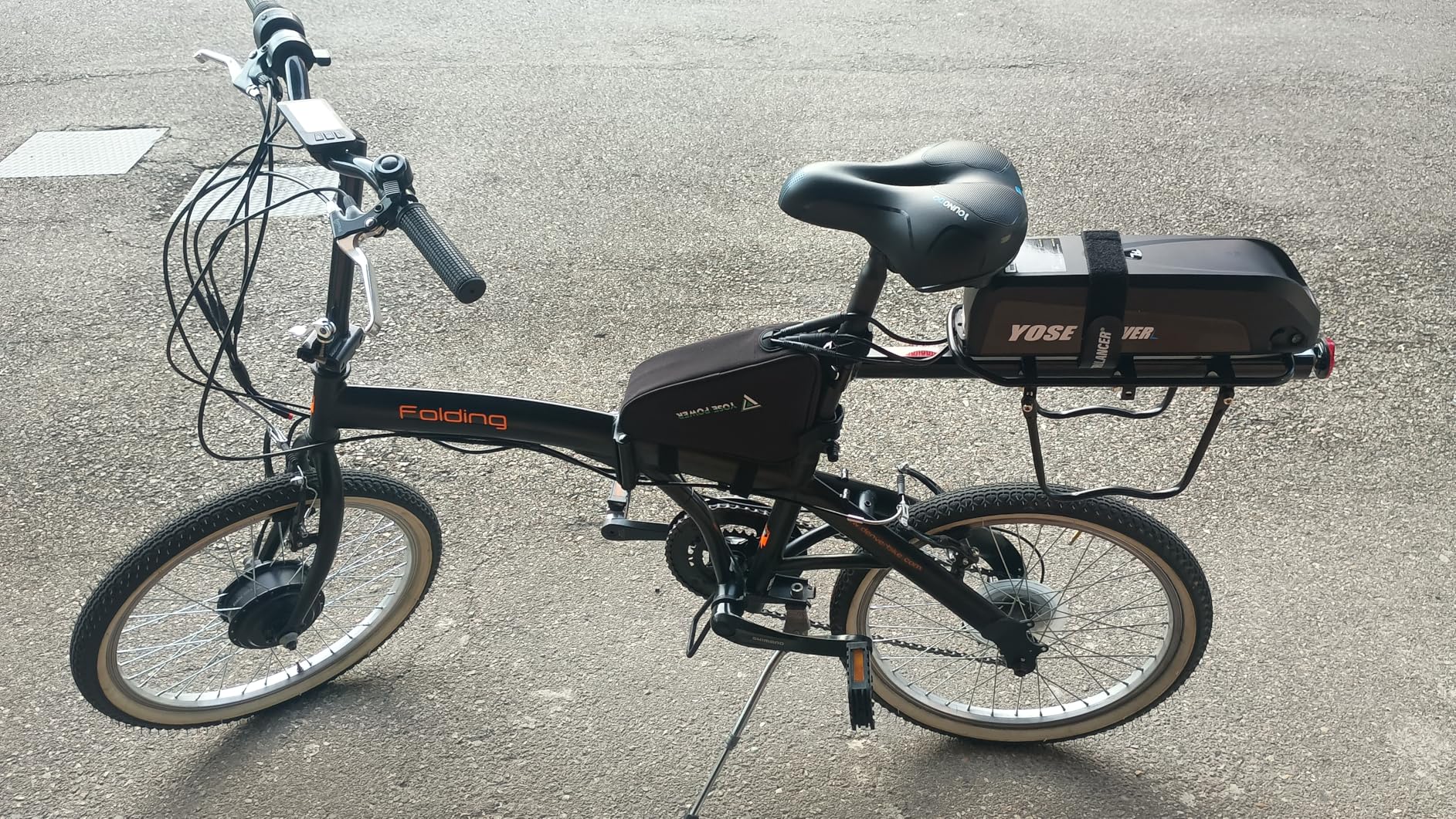 ThreeH BK43 portapacchi bici in alluminio con riflettore
