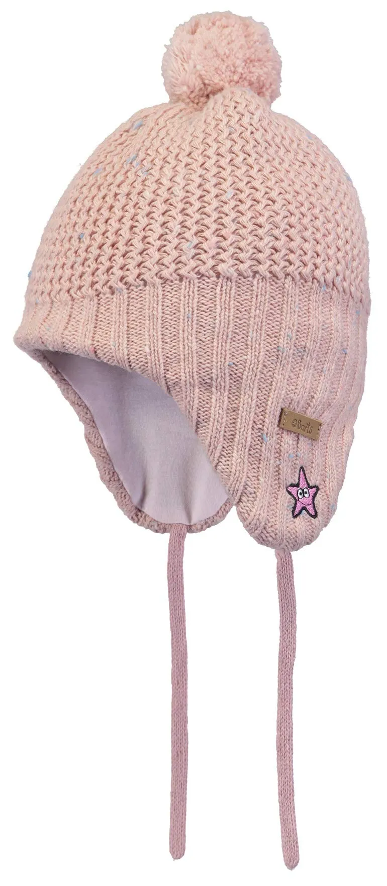 Barts Chip Berretto stella 08 rosa in cotone maglia fine