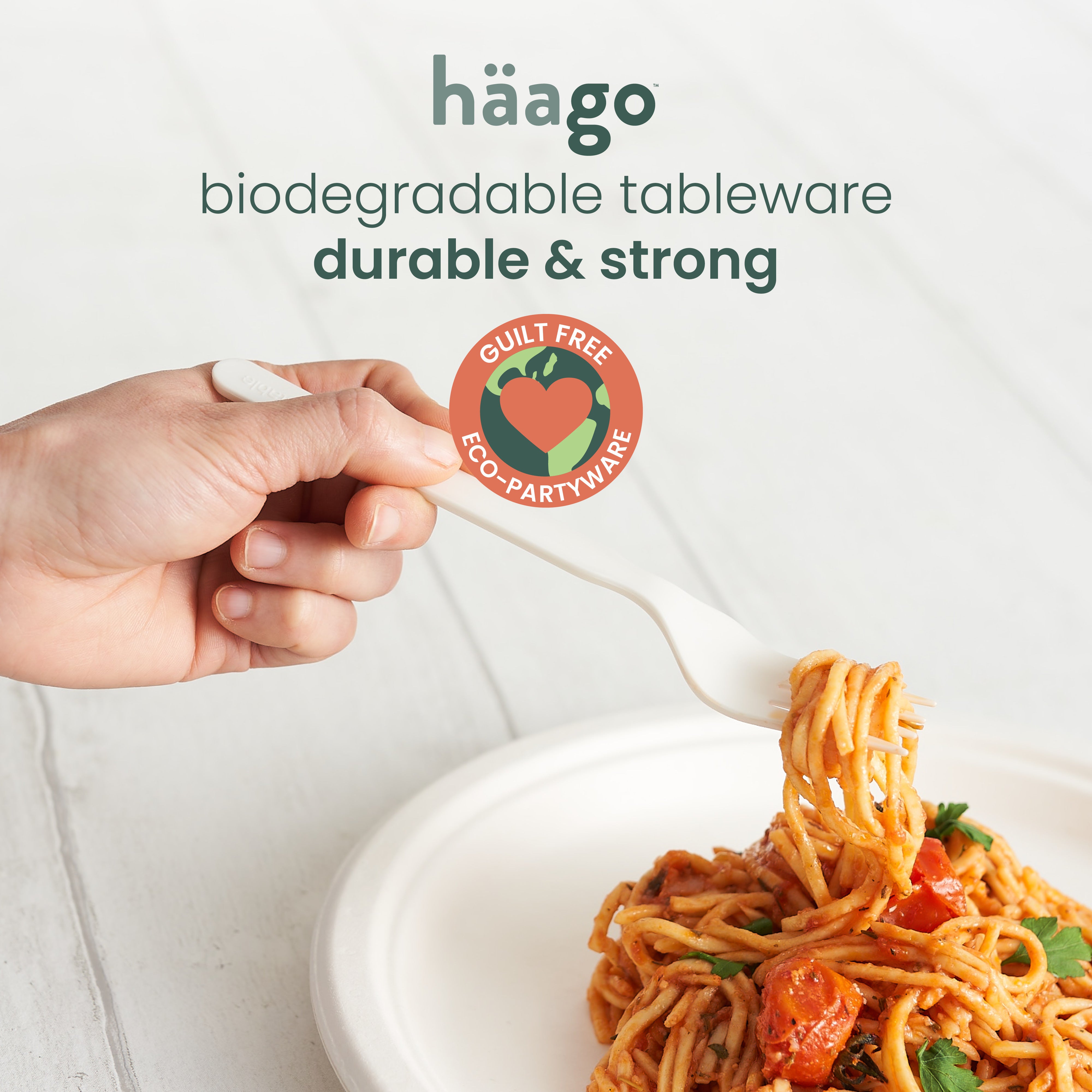 haago PLA Cutlery Forchette monouso 100 pezzi compostabili