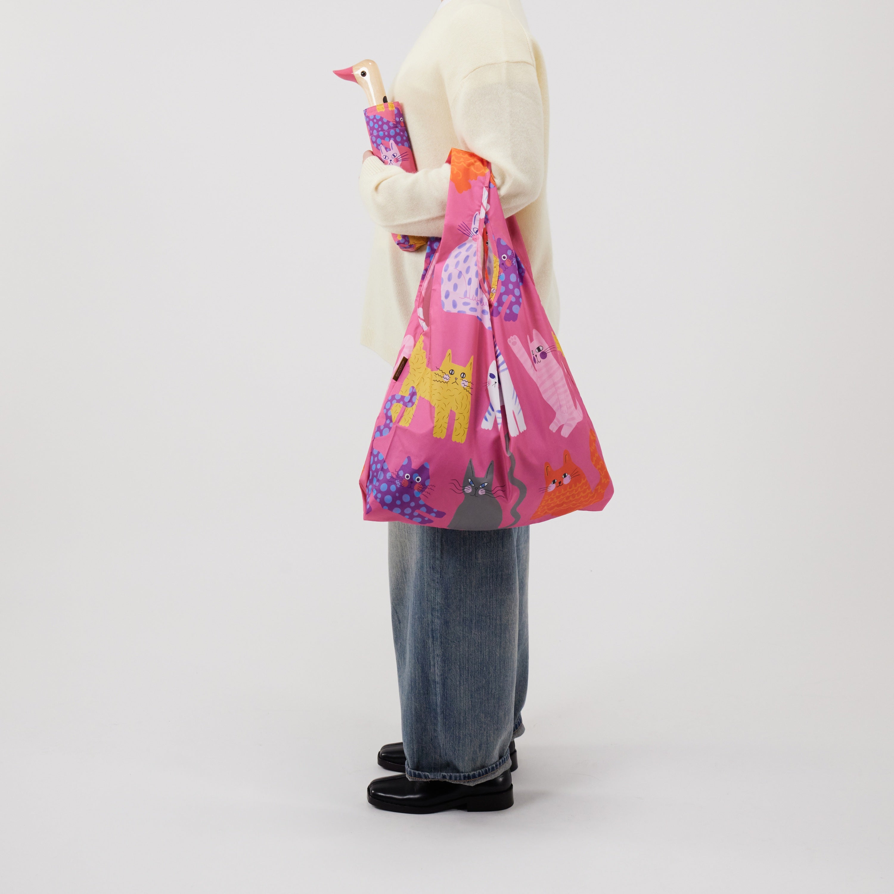 Original Duckhead Rainy Day Sets Set Ombrello+Borsa Arty Cats Fucsia