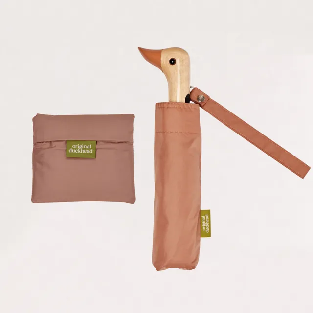 Original Duckhead Mocha Mousse set mini ombrello e shopper beige