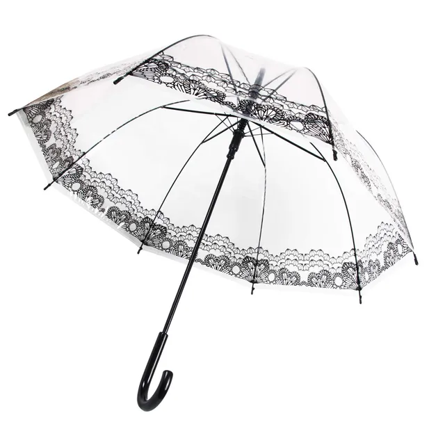 ThreeH KS25C Ombrello Trasparente Cupola Donna Automatico