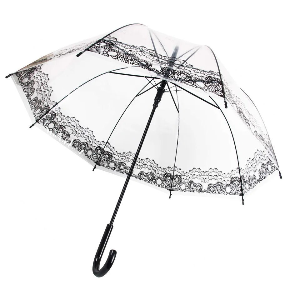 ThreeH KS25C Ombrello Trasparente Cupola Donna Automatico