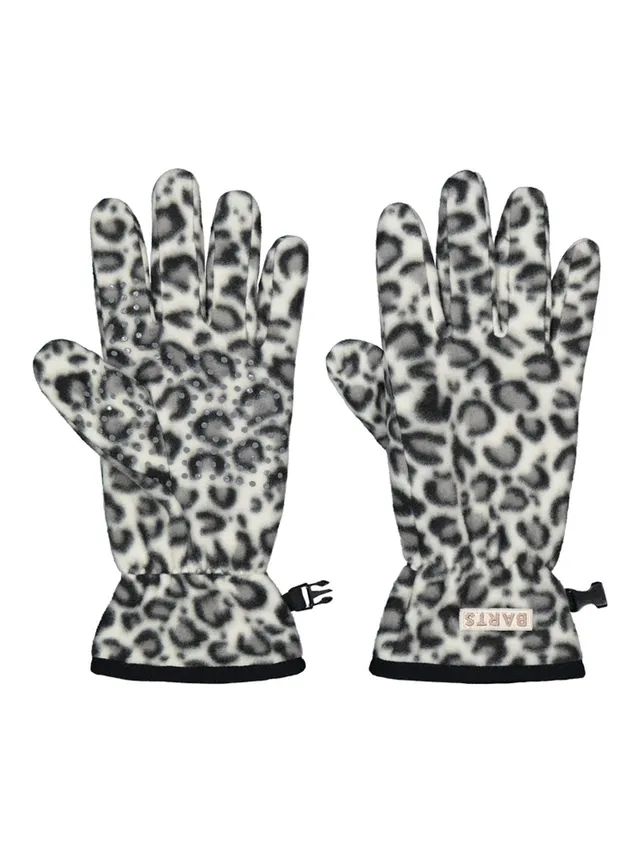 Barts Gloves and Mitts guanti in pile leopardati M-L 100% poliestere