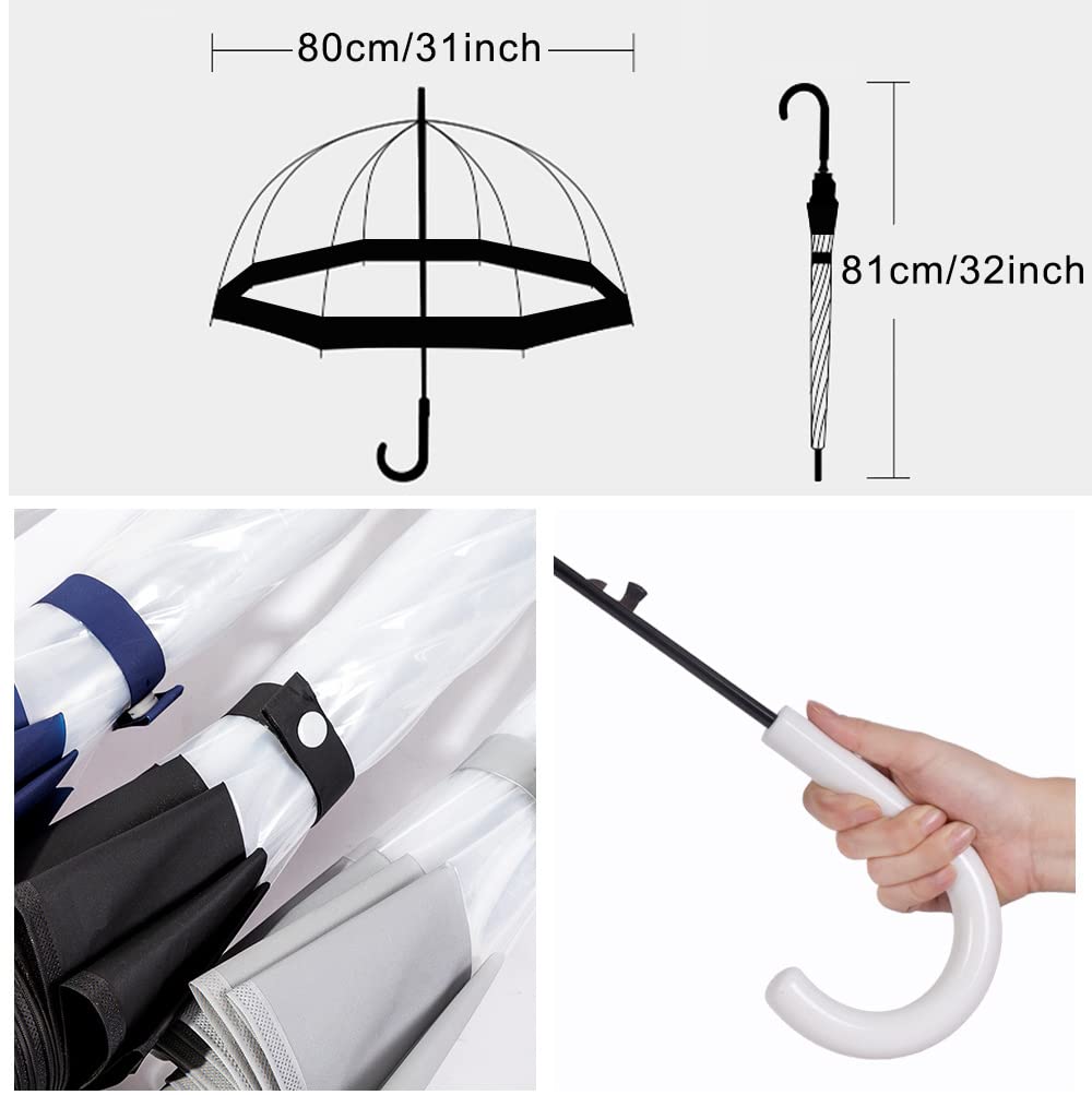 ThreeH Umbrellas grigio ombrello adulto trasparente automatico