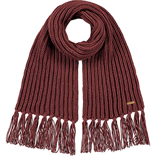 Barts Night Sciarpa Donna Maglia con Frange Burgundy