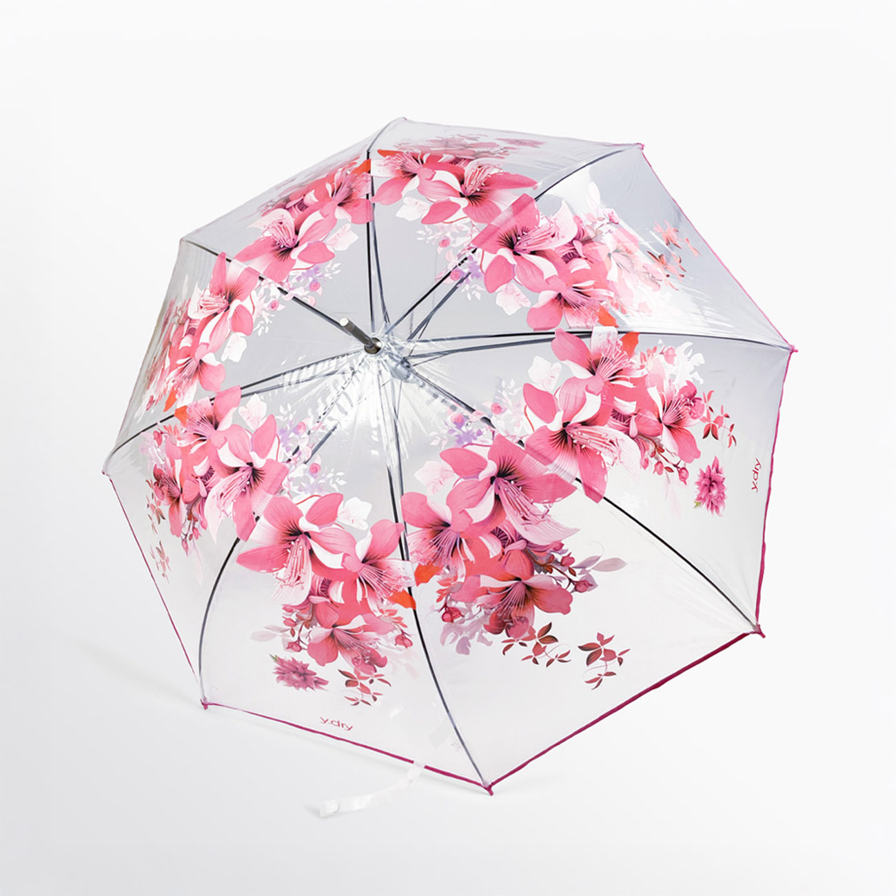 Y-DRY Crystal Ombrello Lungo Trasparente