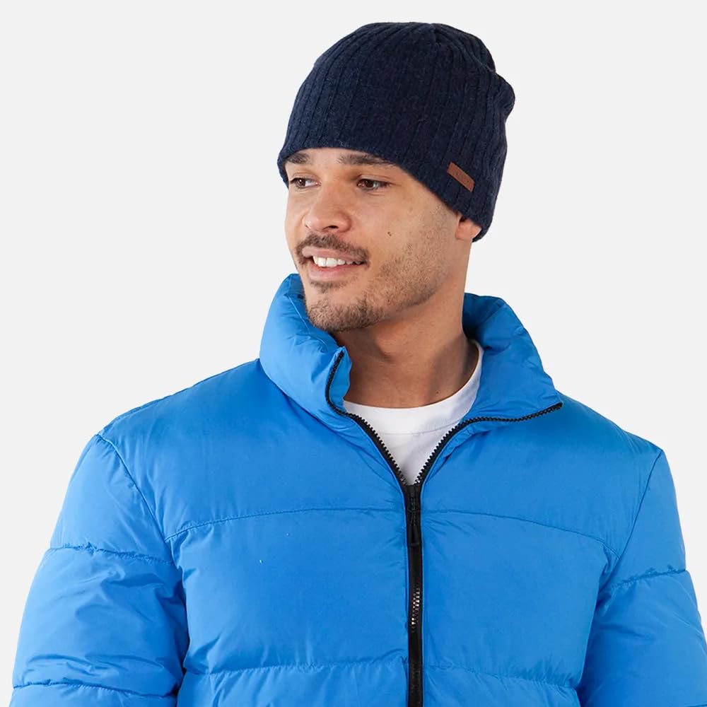Barts Haakon Berretto Uomo Navy in Lana con Fodera
