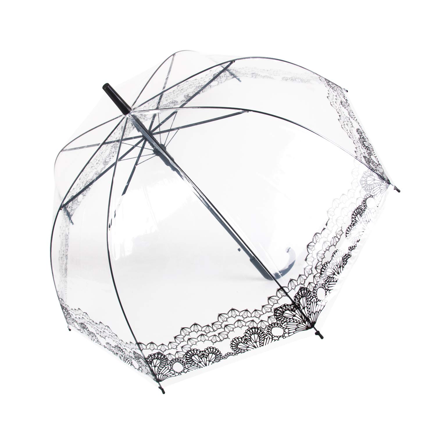 ThreeH KS25C Ombrello Trasparente Cupola Donna Automatico