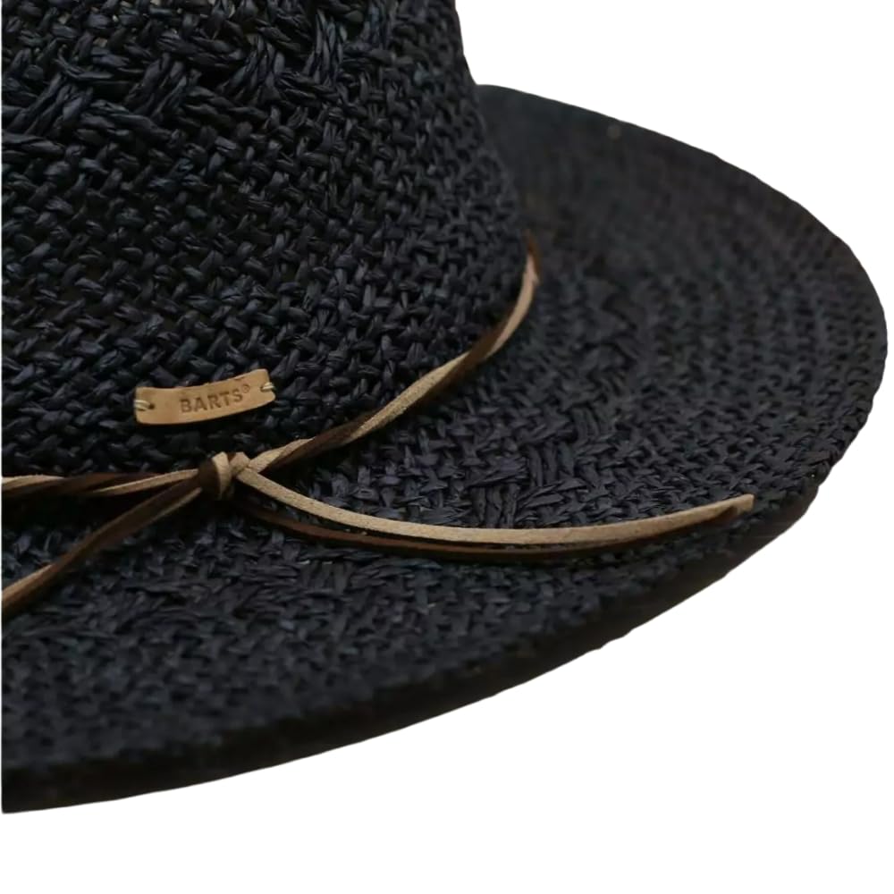 Barts Arday Cappello Paglia Nero a Falda Larga
